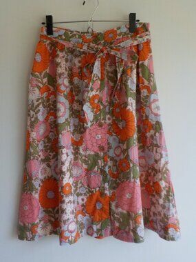 Talbots Skirt - Medium Petite - Bright Floral Cotton Y2K Spring Summer (777)